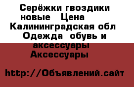 Серёжки гвоздики новые › Цена ­ 50 - Калининградская обл. Одежда, обувь и аксессуары » Аксессуары   